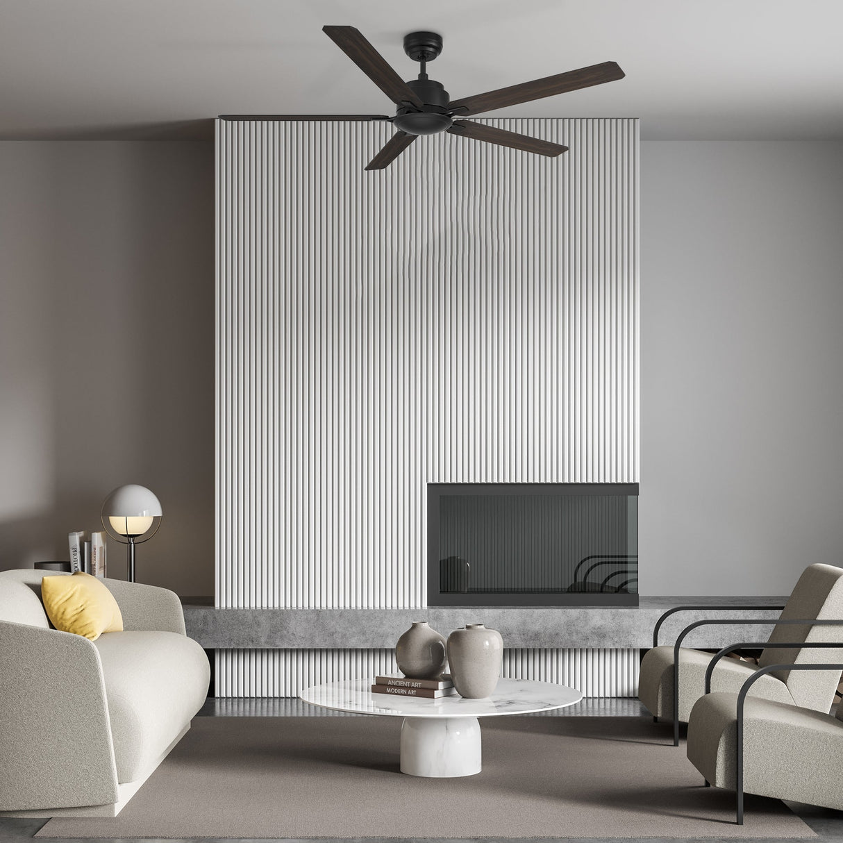 DUNKIRK 60 In 5 Blade Smart Ceiling Fan Without LED Lights With Remote Control