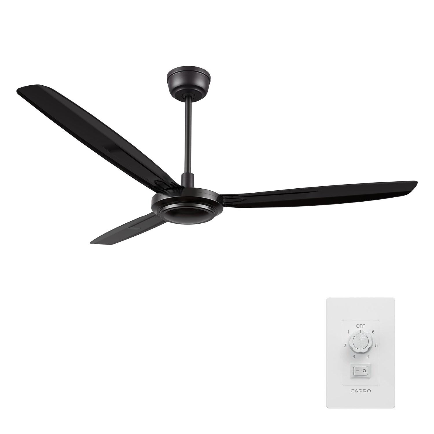 OBERON 56 In 3 Blade Smart Ceiling Fan Without  LED  Lights With Wall Control