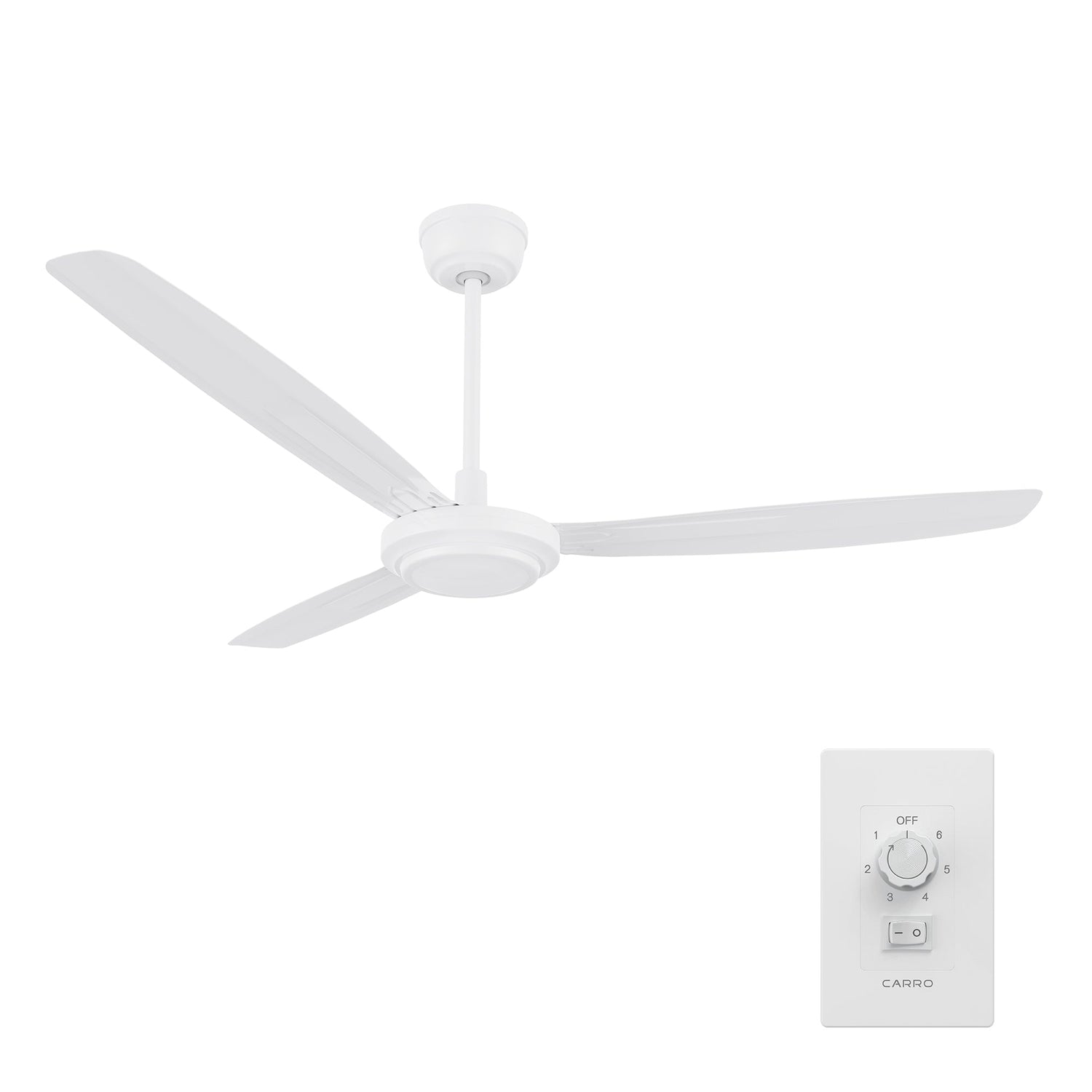 OBERON 56 In 3 Blade Smart Ceiling Fan Without  LED  Lights With Wall Control