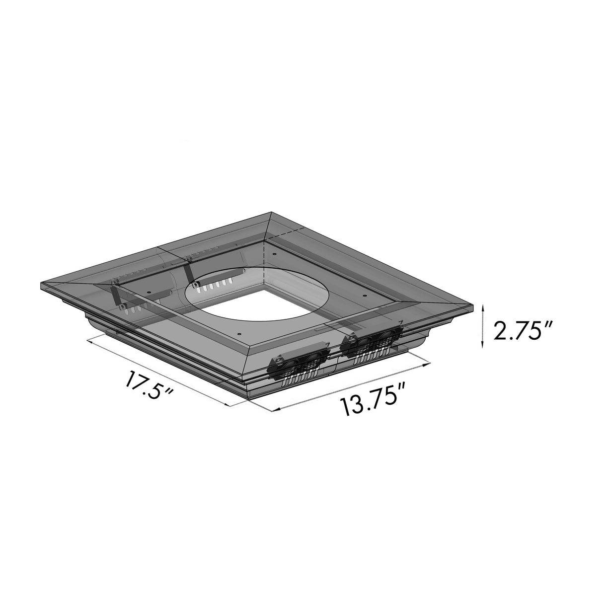 36" ZLINE CrownSound™Ducted Vent Island Mount Range Hood in Stainless Steel with Built-in Bluetooth Speakers (KE2iCRN-BT-36)
