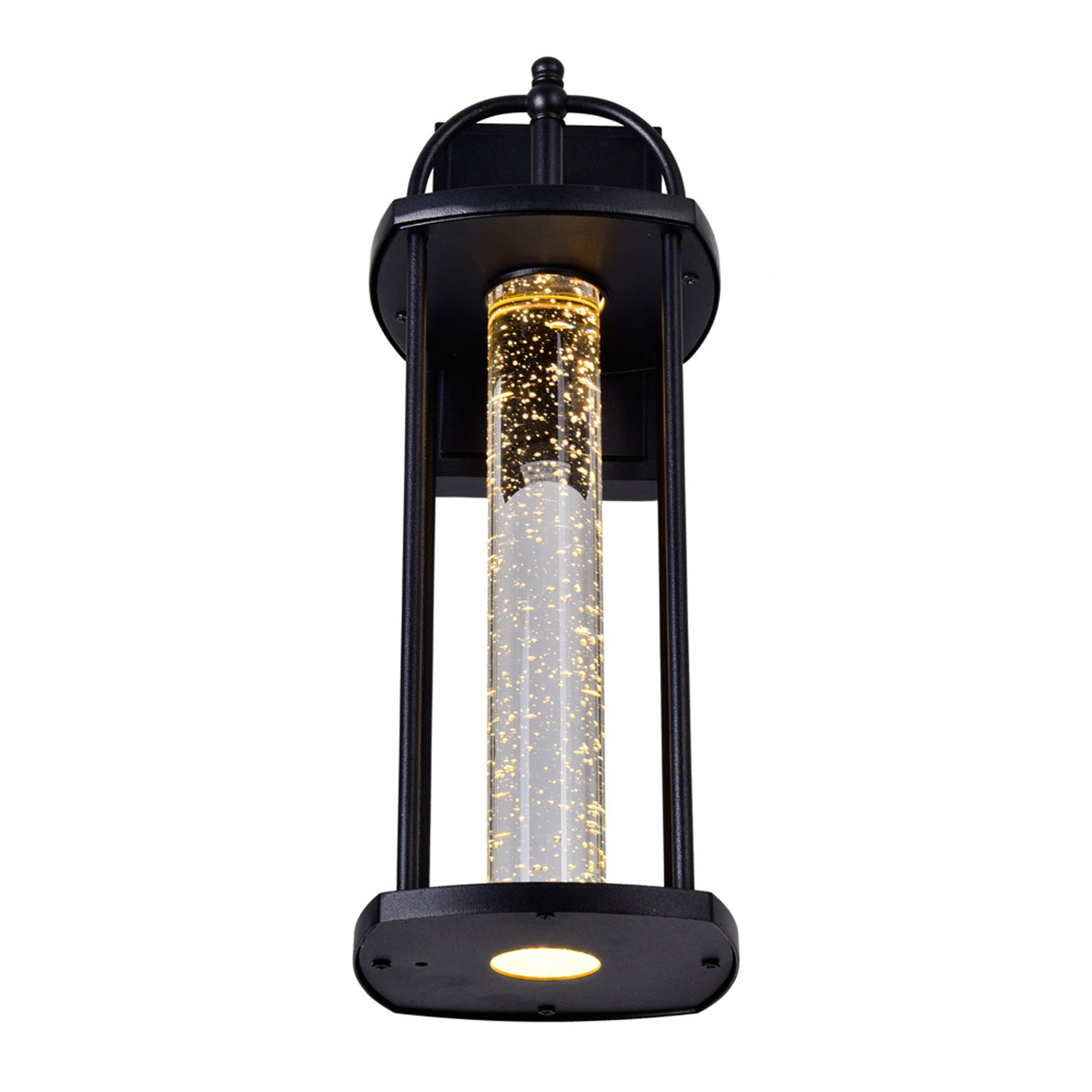 Greenwood LED Black Outdoor Wall Lantern 18 Inch