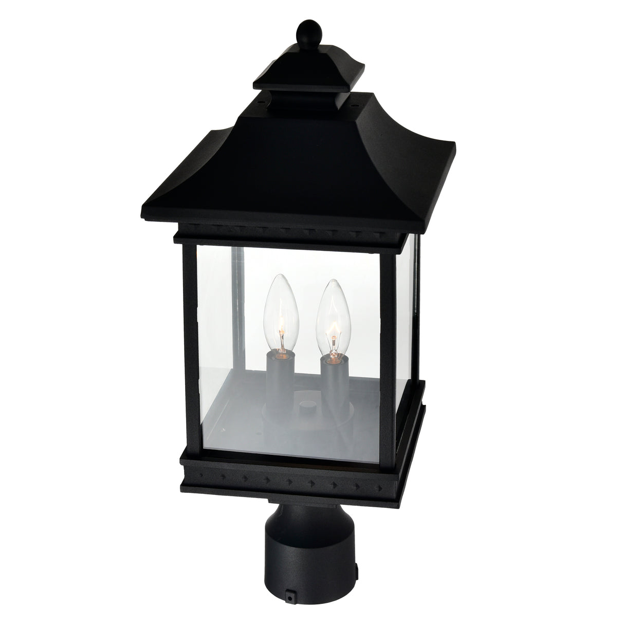 Cleveland 2 Light Black Outdoor Lantern Head