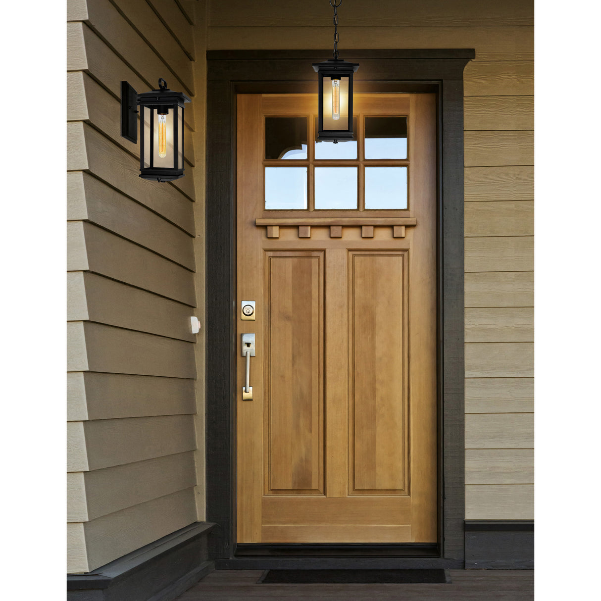 Oakwood 1 Light Outdoor Black Pendant