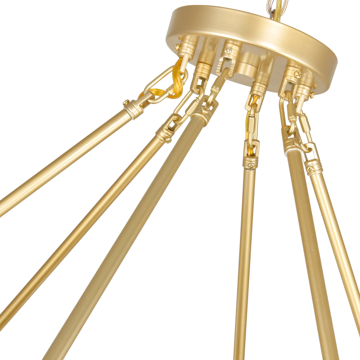 Arya 70 Light Satin Gold Chandelier