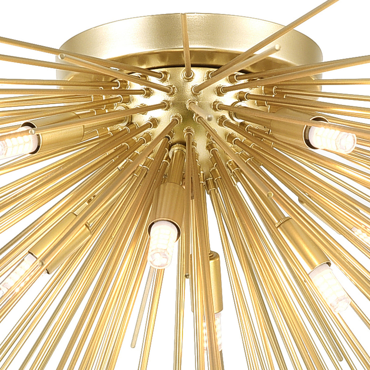 Savannah 8 Light 40in Gold Leaf Flush Mount