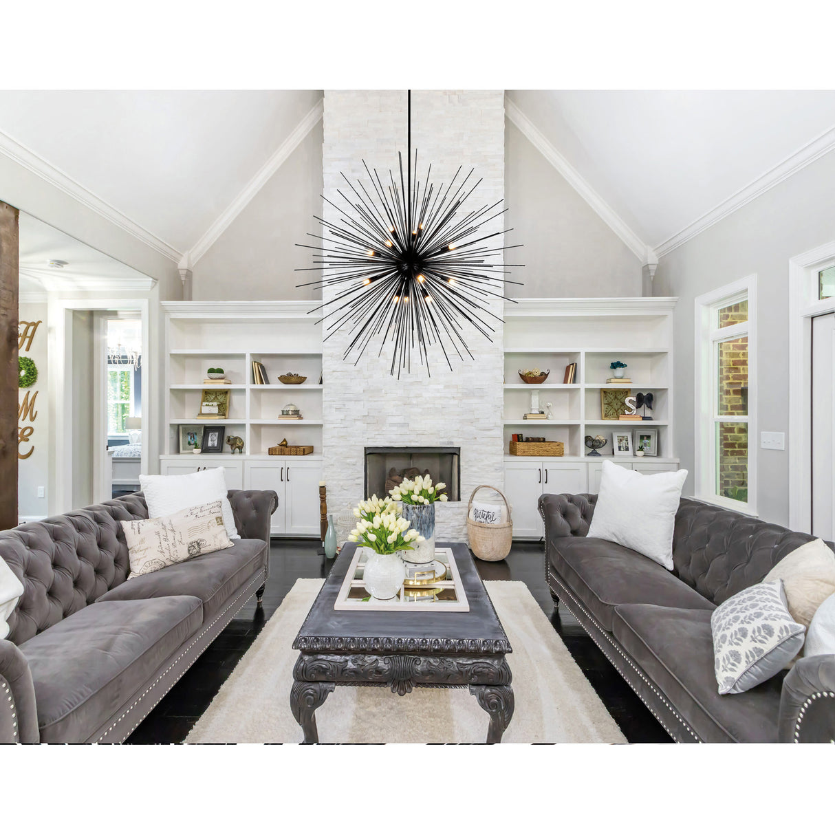 Savannah 14 Light 40in Black Chandelier