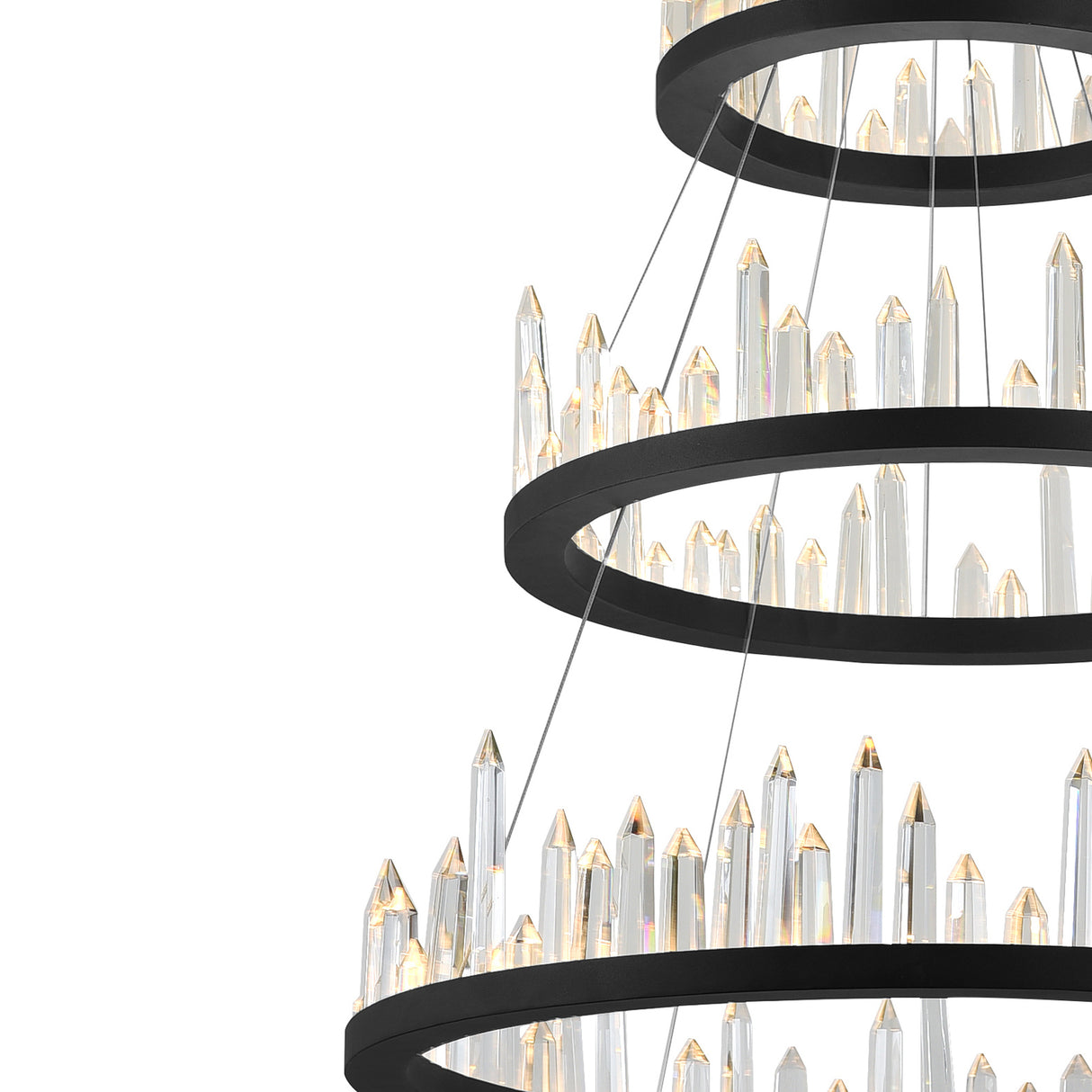 Juliette Integrated LED 32in Black Chandelier