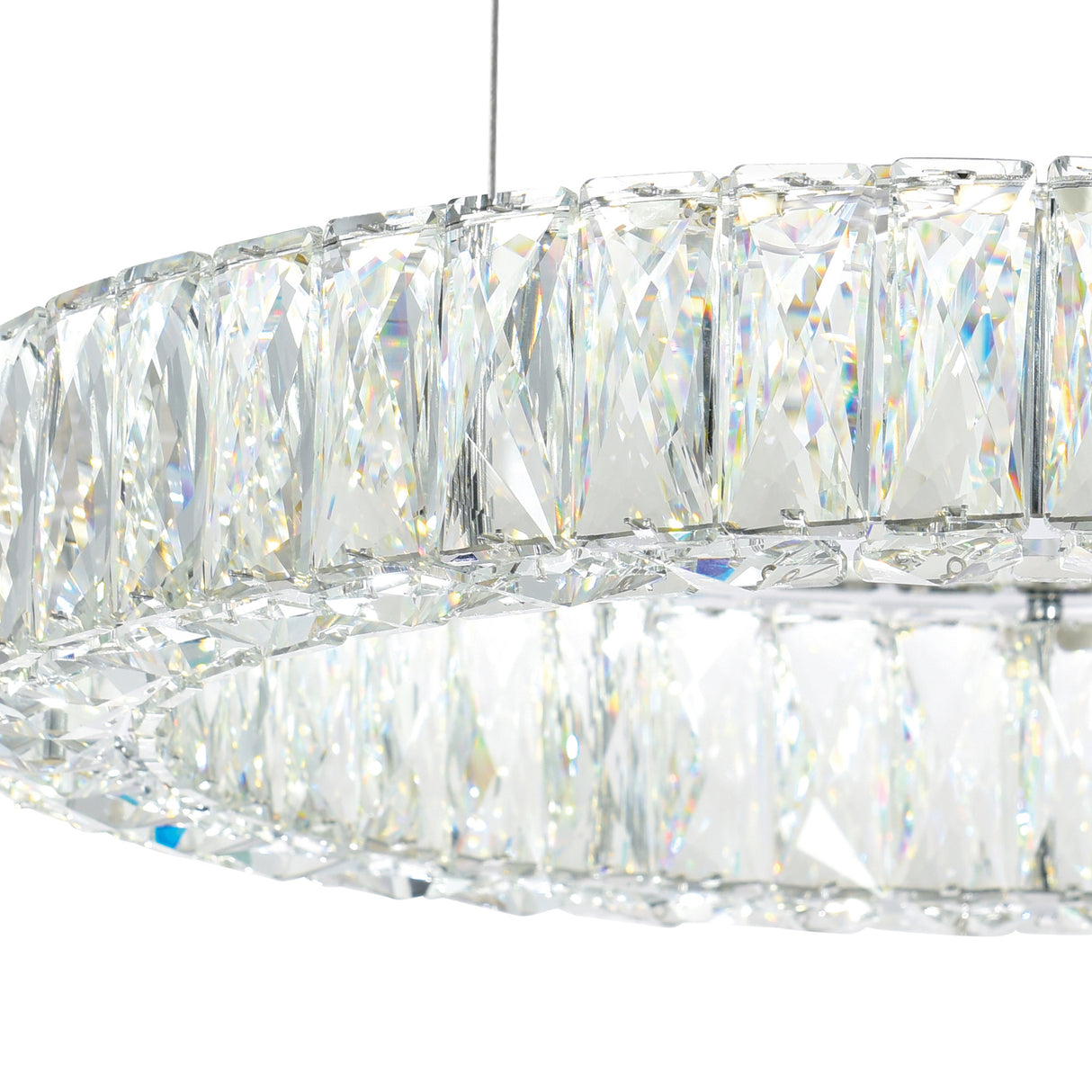 Madeline Integrated LED 3 Ring 32in Chrome Chandelier