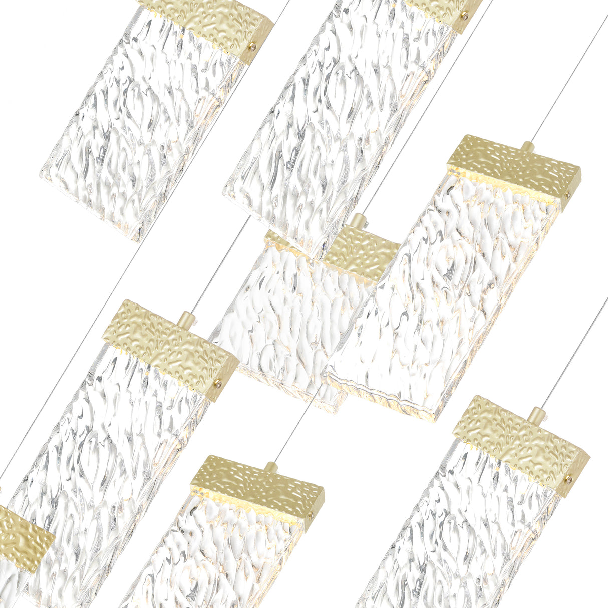 Carolina Integrated LED 32in Gold Leaf Chandelier