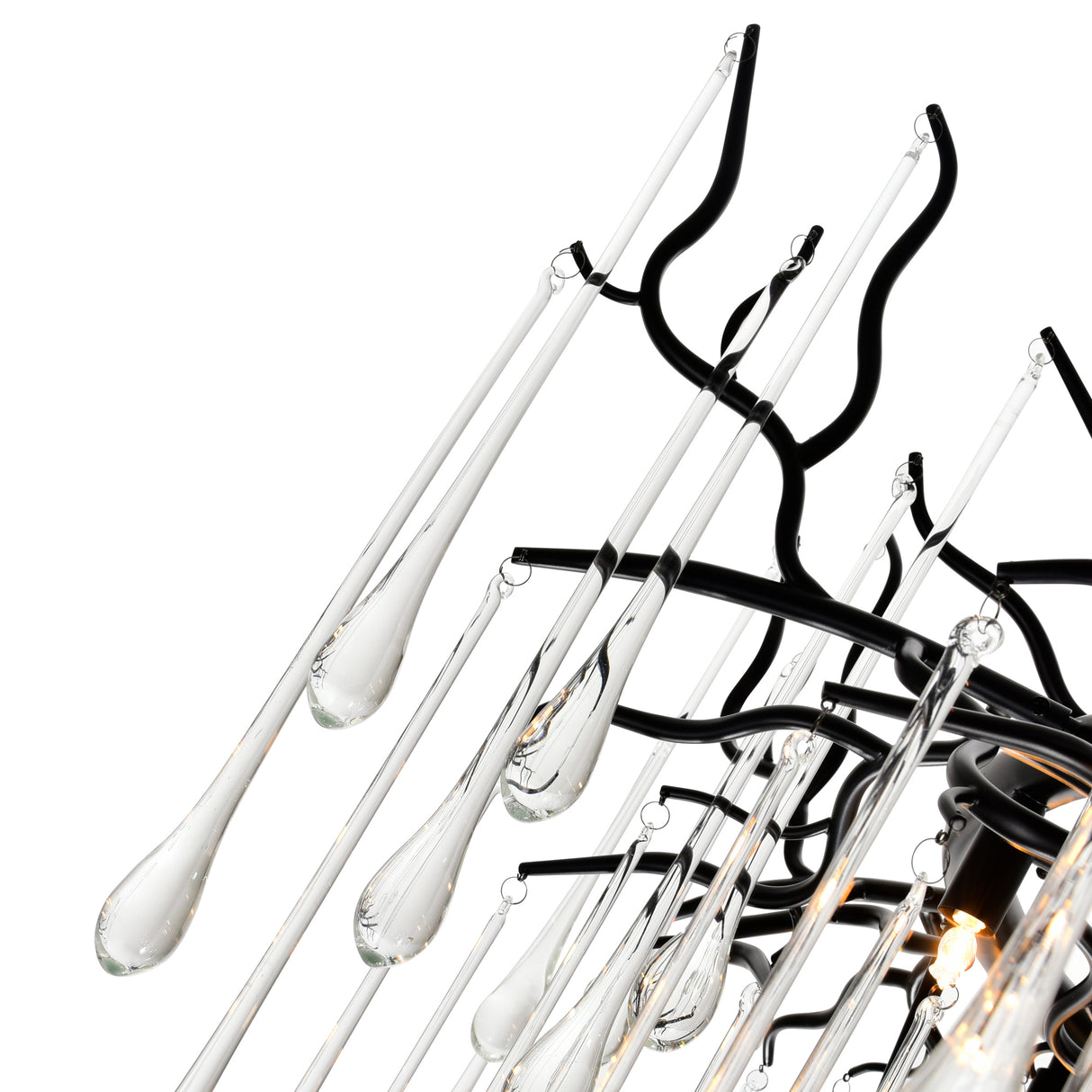 Anita 12 Light Black Chandelier