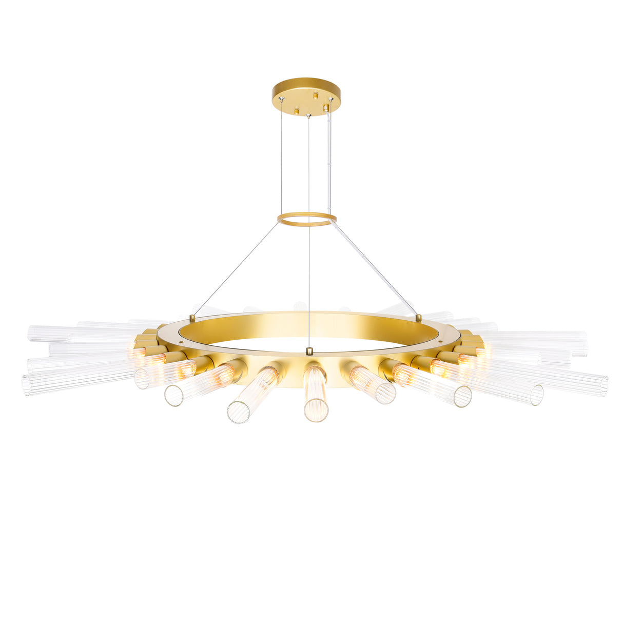 Collar 28 Light Chandelier With Satin Gold Finish