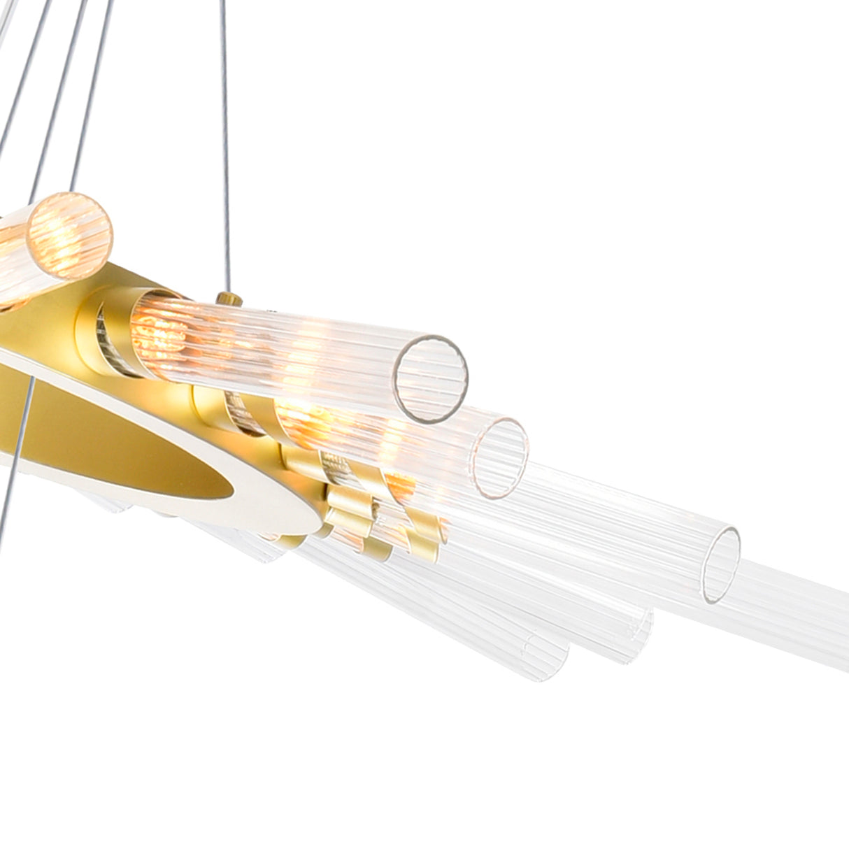 Collar 63 Light Chandelier With Satin Gold Finish
