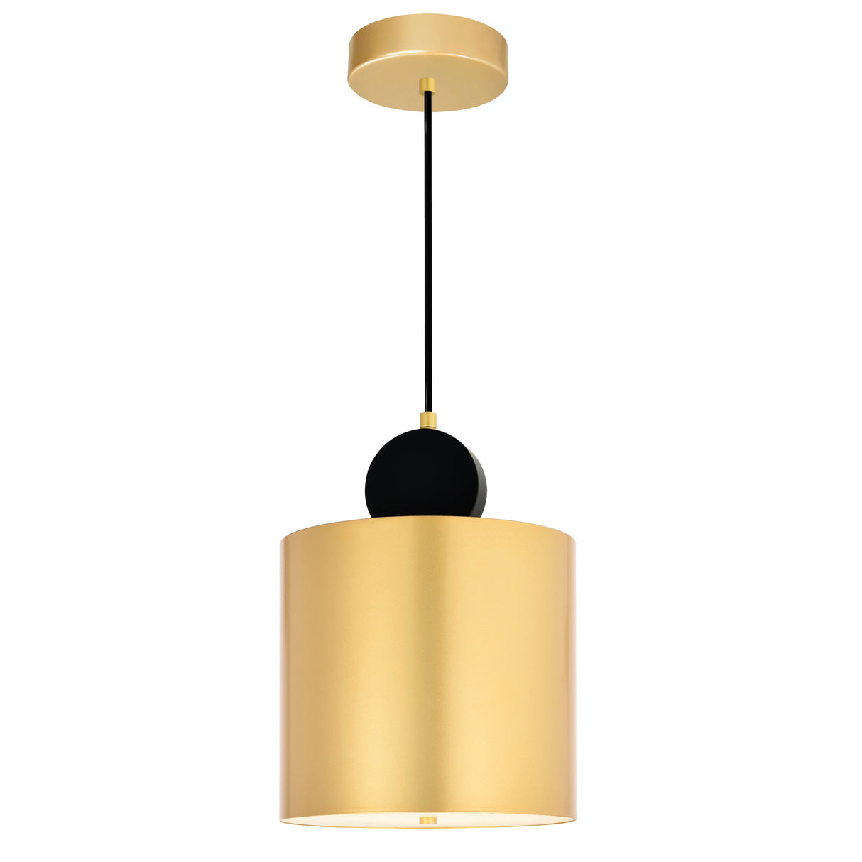 Saleen LED Mini Pendant With Sun Gold & Black Finish