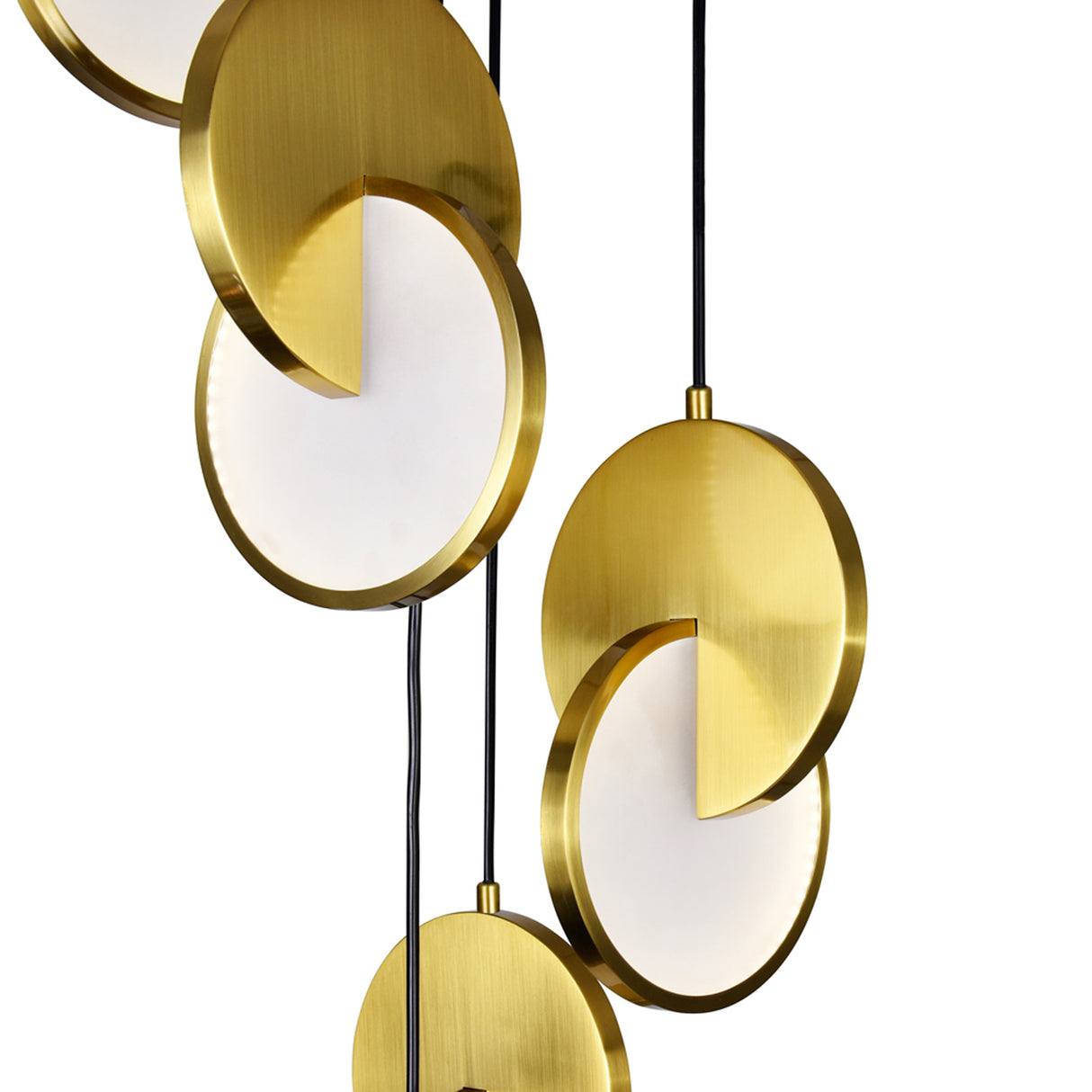 Tranche Integrated LED 18in Brushed Brass Pendant