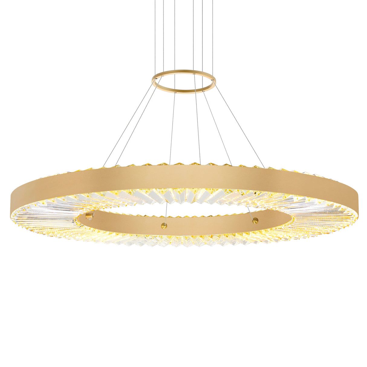 Bjoux Chandelier Light With Sun Gold Finish