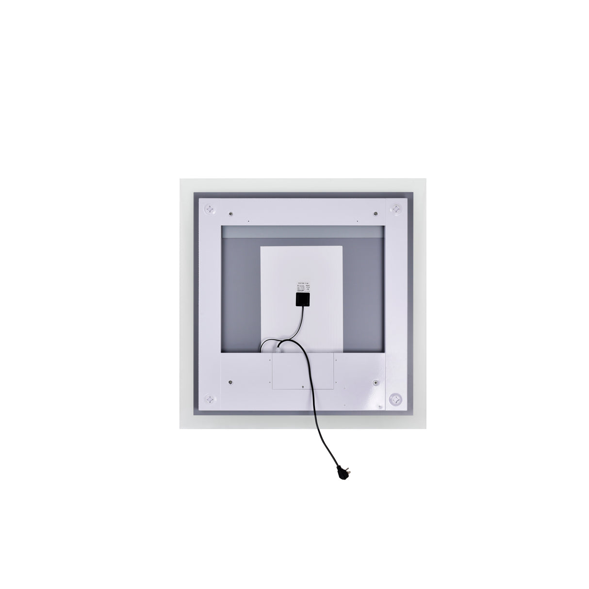 Abigail Square 36x36in Matte White Integrated LED Mirror