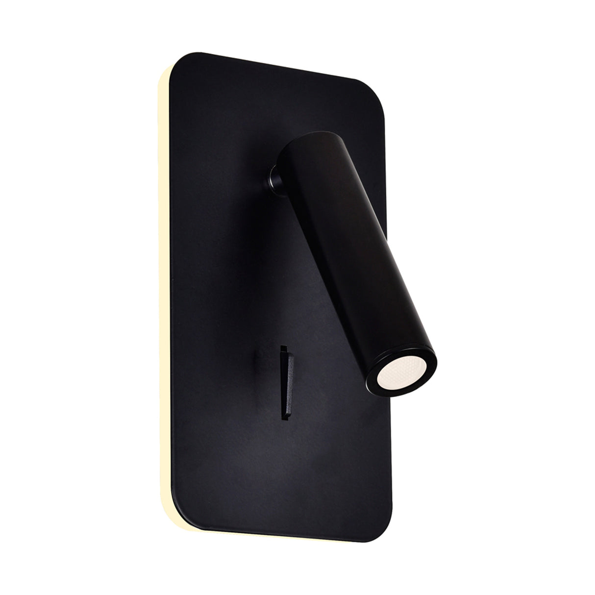 Private I Integrated LED Adjustable Rectangular Matte Black Wall Sconce