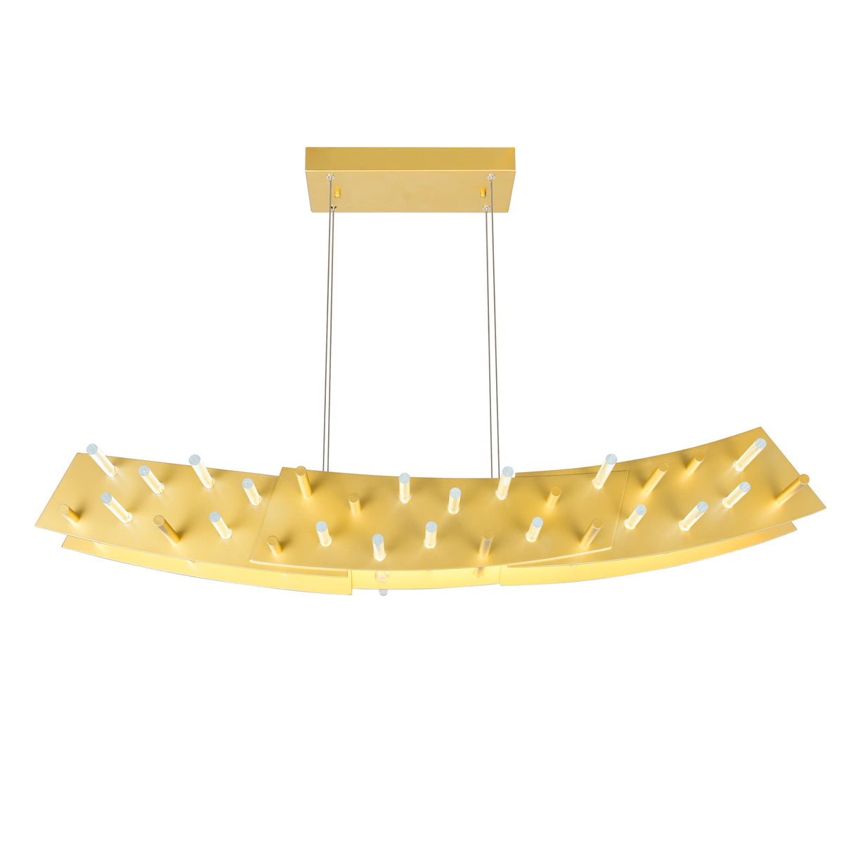 Gondola LED Chandelier With Satin Gold Finish