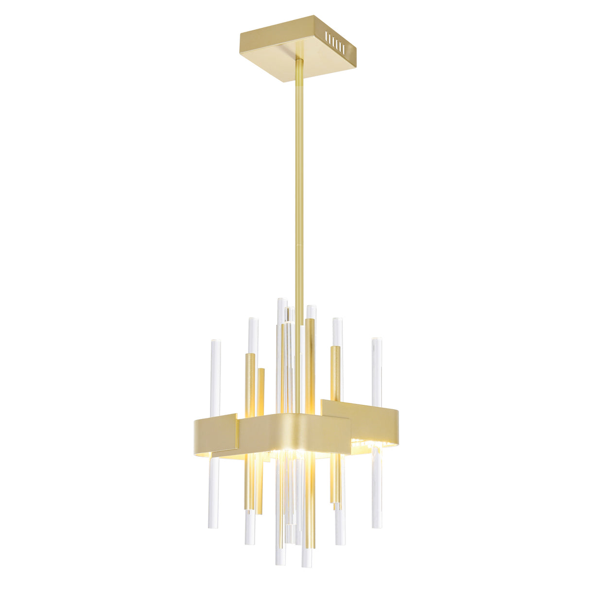 Millipede Integrated LED Satin Gold Mini Pendant
