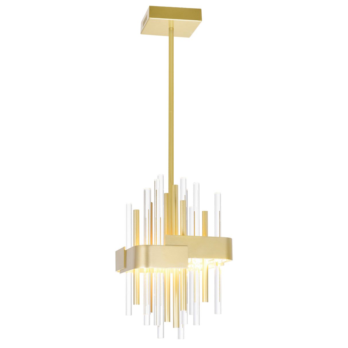 Millipede Integrated LED Satin Gold Mini Pendant