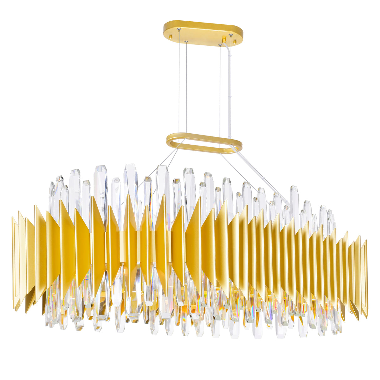 Cityscape 20 Light 39in Satin Gold Chandelier