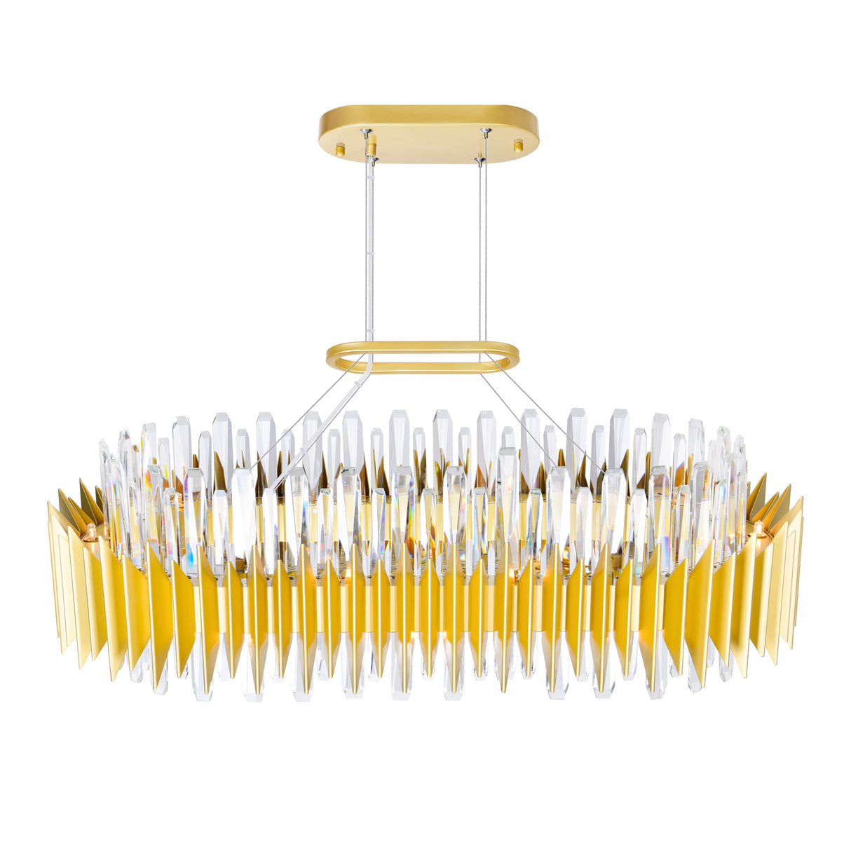 Cityscape 20 Light 39in Satin Gold Chandelier