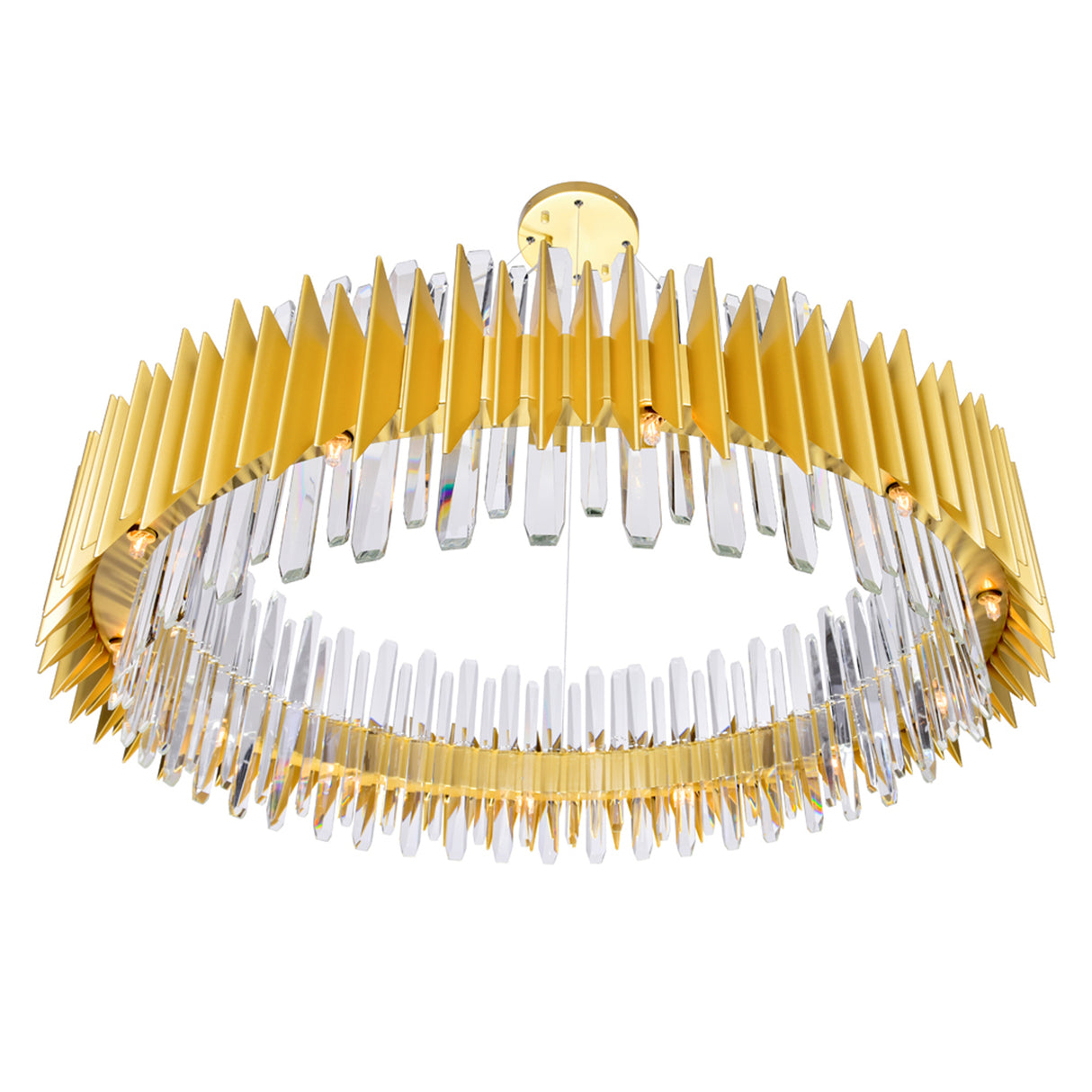 Cityscape 24 Light 39in Satin Gold Chandelier