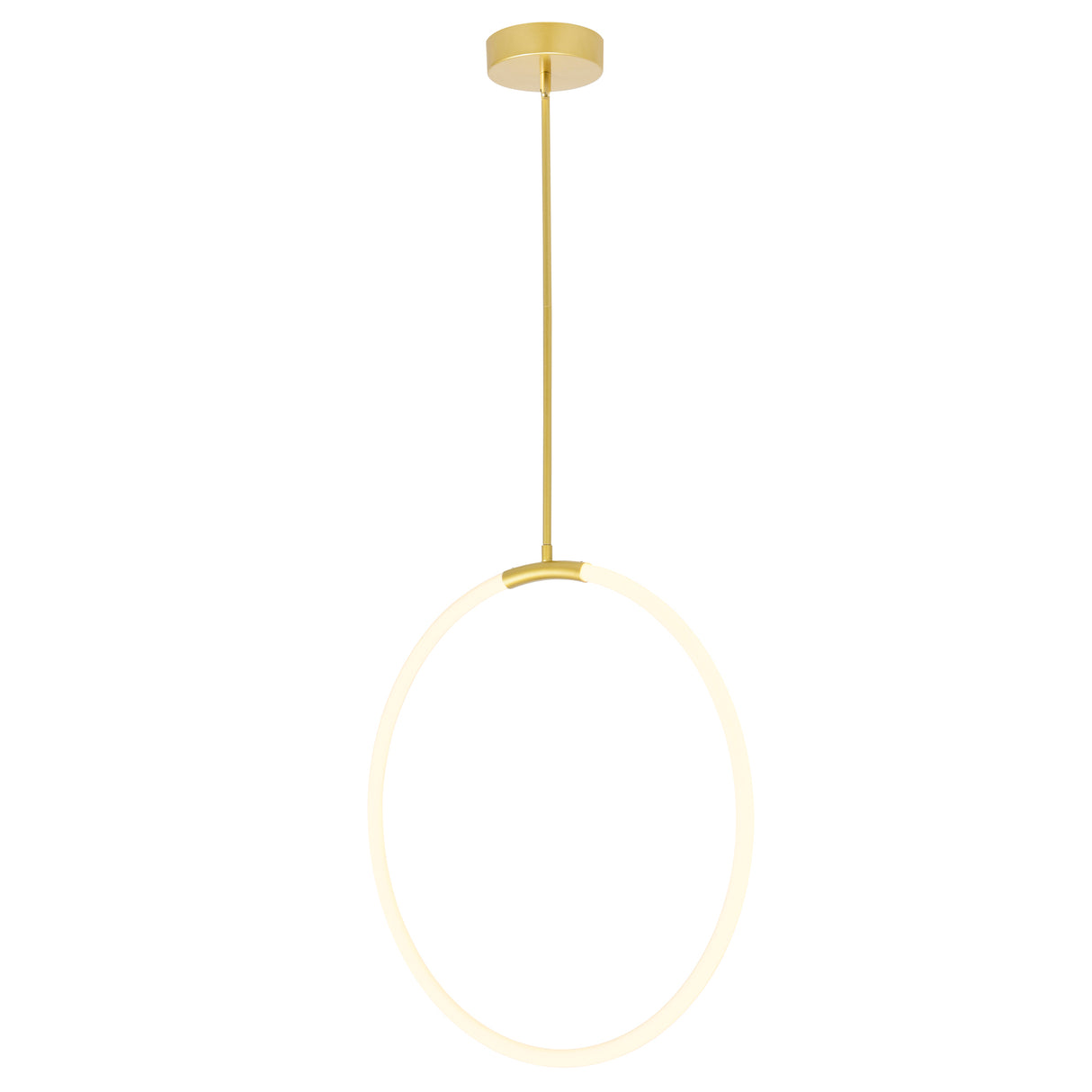 Hoops Integrated LED 24in Satin Gold Chandelier