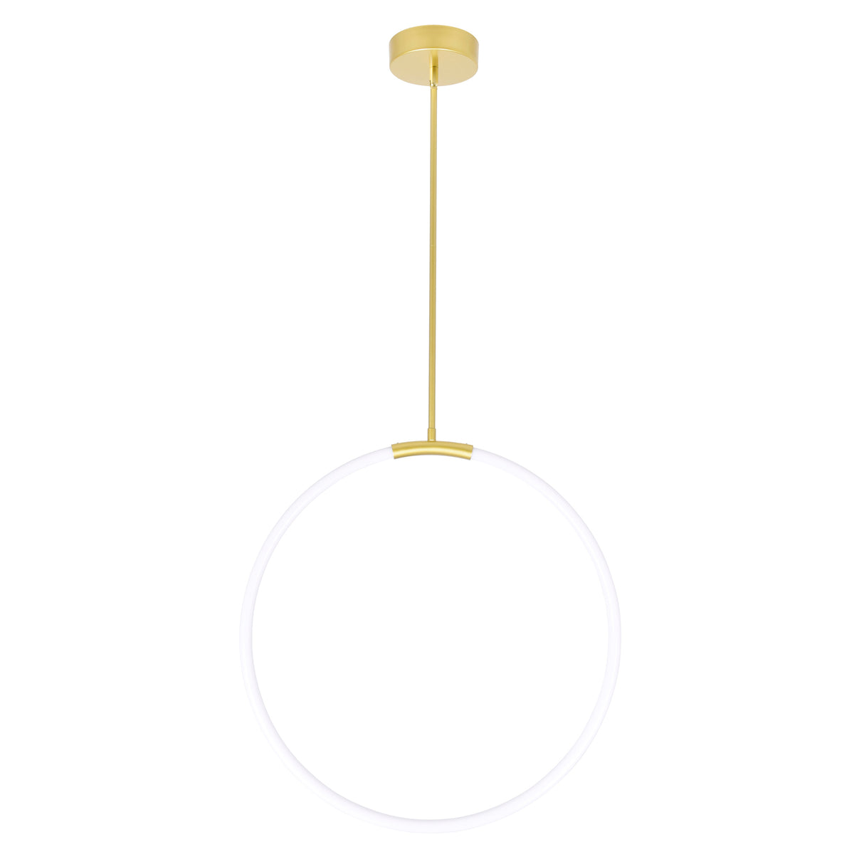 Hoops Integrated LED 24in Satin Gold Chandelier