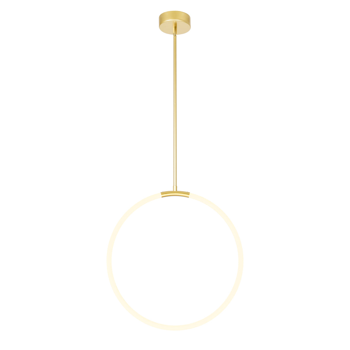 Hoops Integrated LED 24in Satin Gold Chandelier