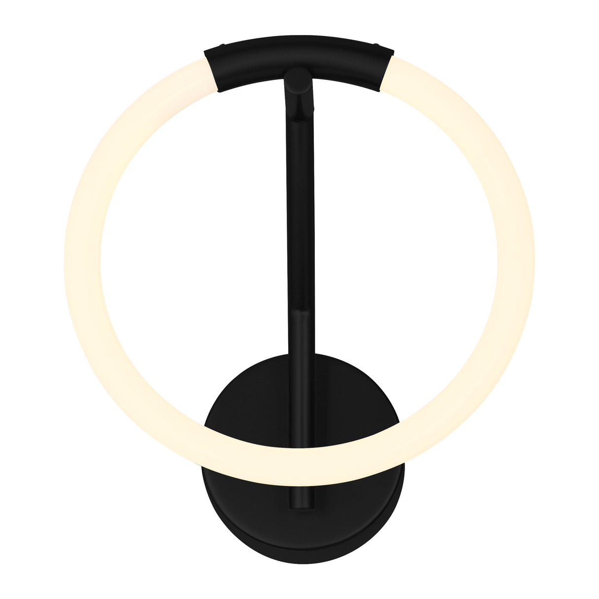 Hoops Integrated LED 10in Black Wall Sconce