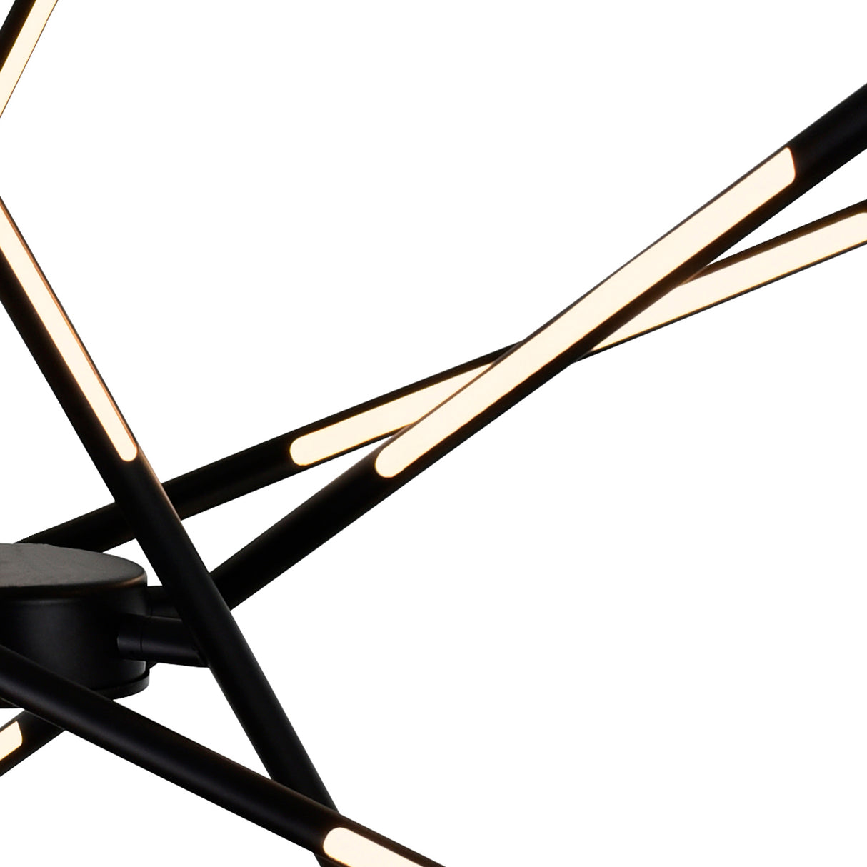 Oskil Integrated LED 31in Black Chandelier