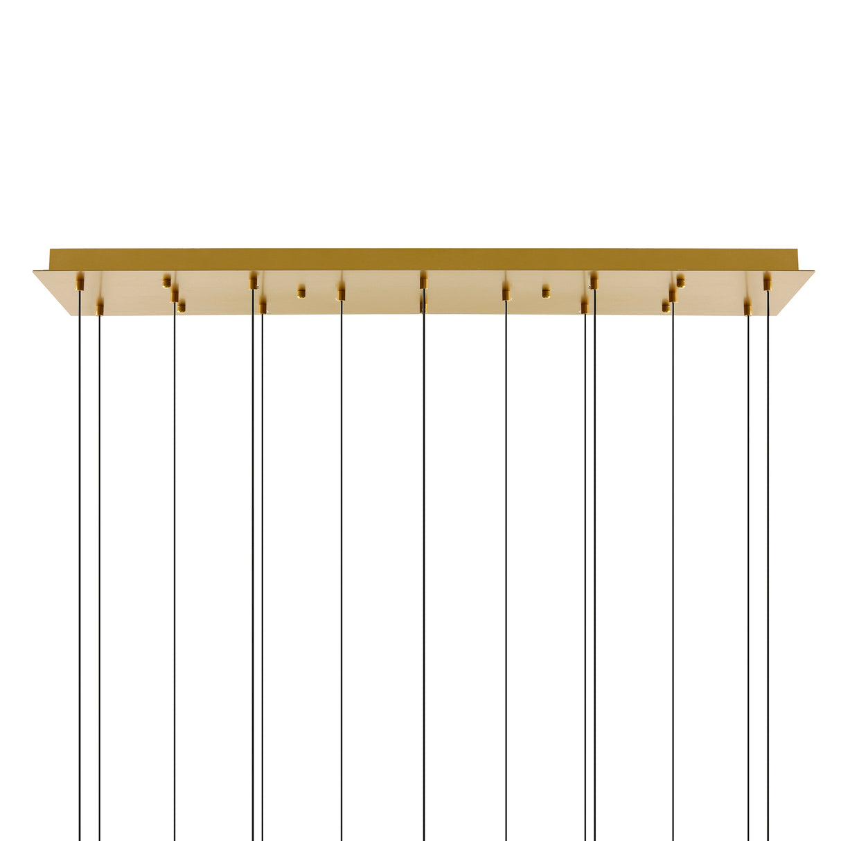 Lava Integrated LED 48in Brass Chandelier with Handcrafted Glass