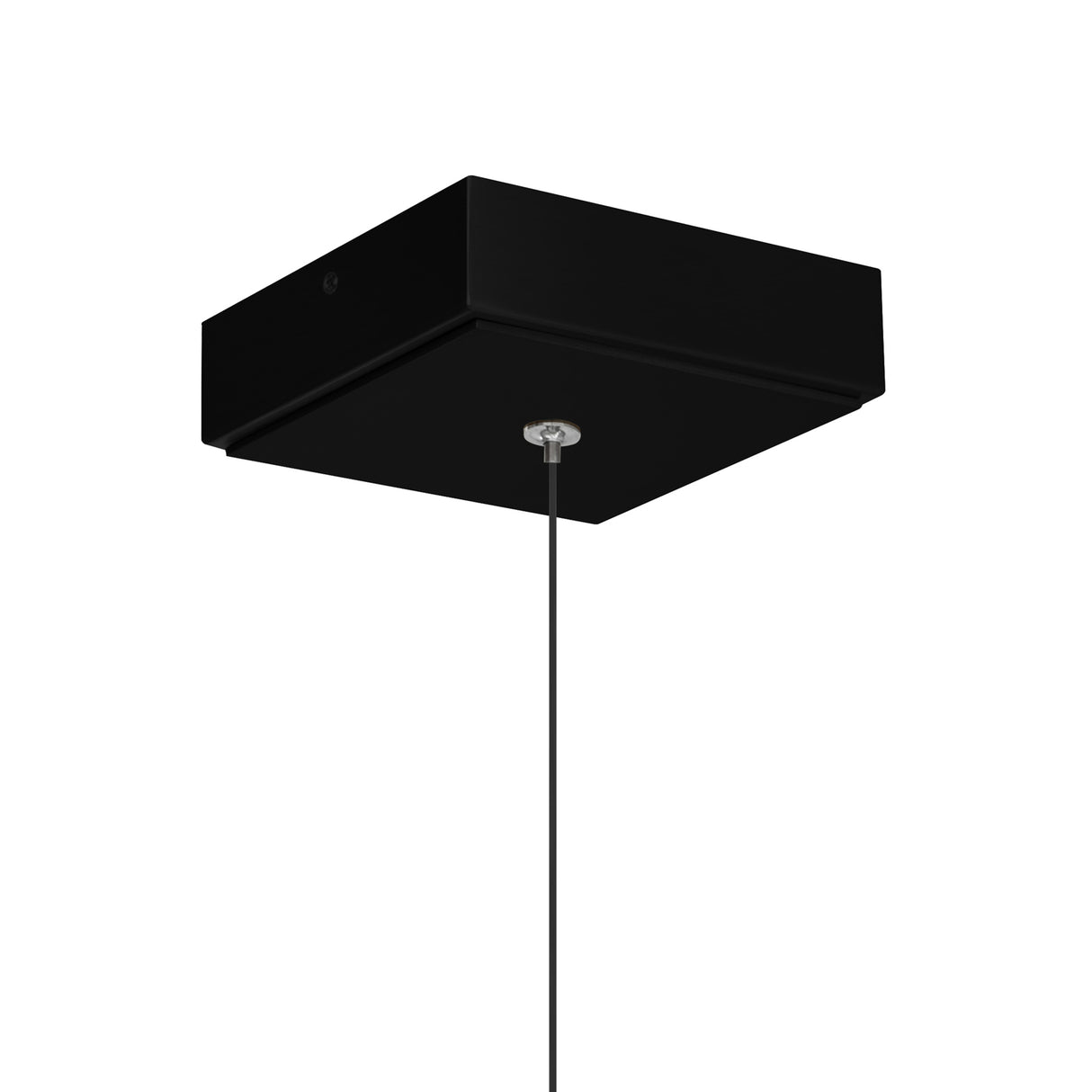 Lava Integrated LED 6in Black Mini Pendant with Handcrafted Glass