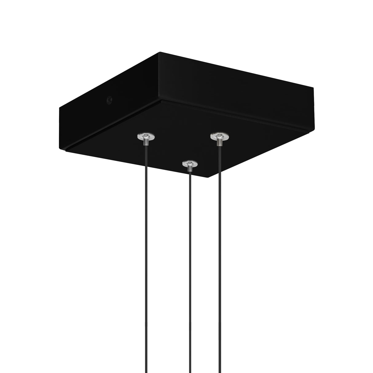 Stagger Integrated LED 6in Black Mini Pendant with Handcrafted Glass
