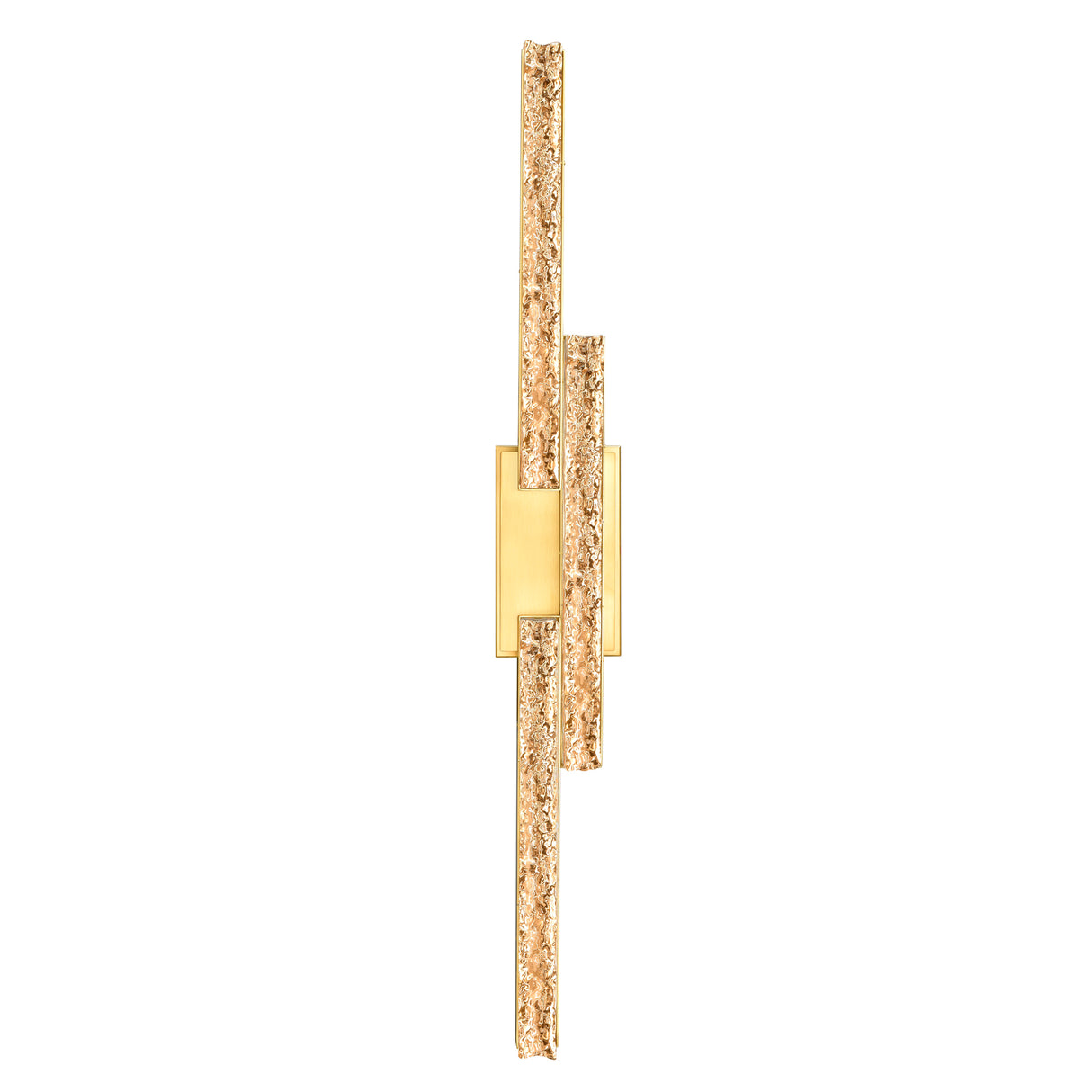 Stagger Integrated LED 36in Brass Vanity Light with Handcrafted Glass