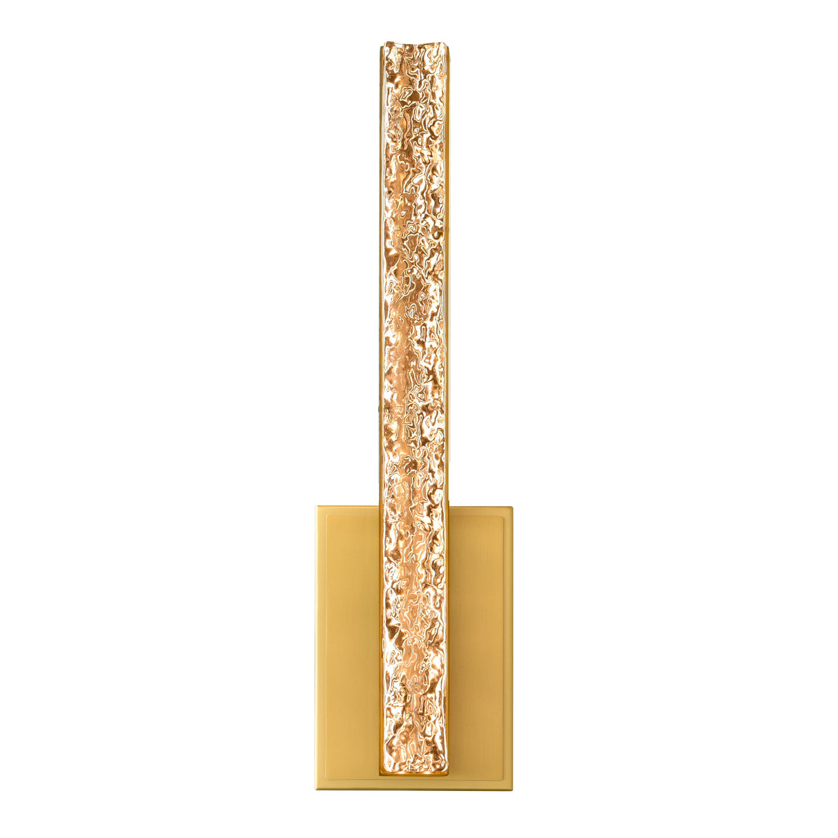 Stagger Integrated LED 5in Brass Wall Light with Handcrafted Glass