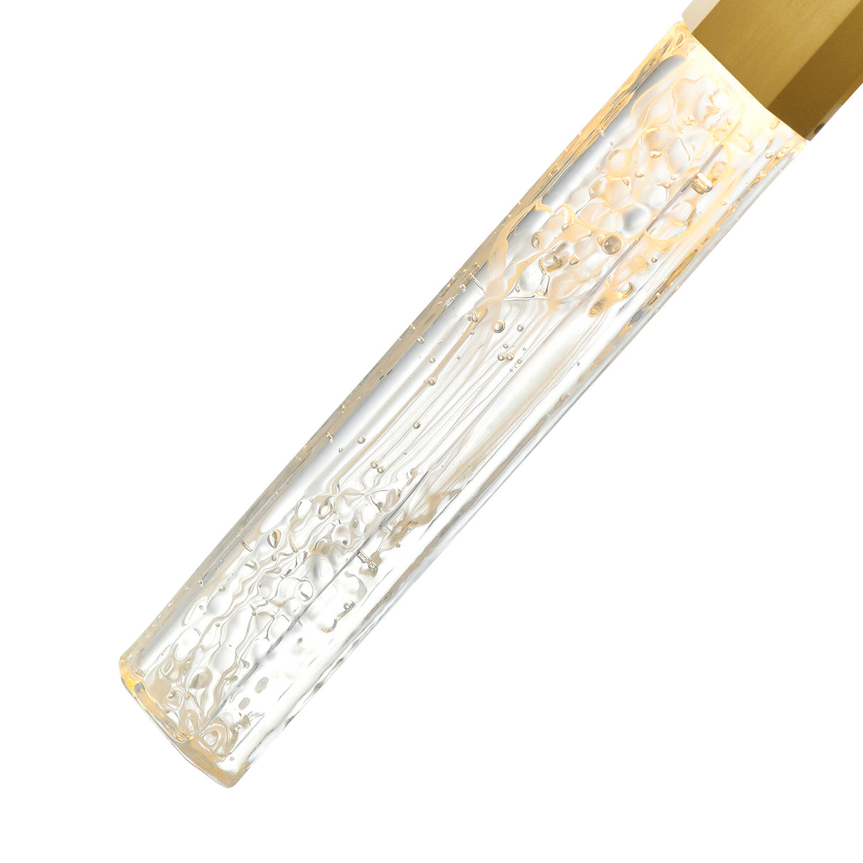 Greta Integrated LED 28in Brass Chandelier with Handcrafted Glass