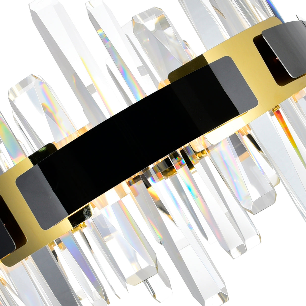 Aya 3-Tier Integrated LED 32in Pearl Black Chandelier