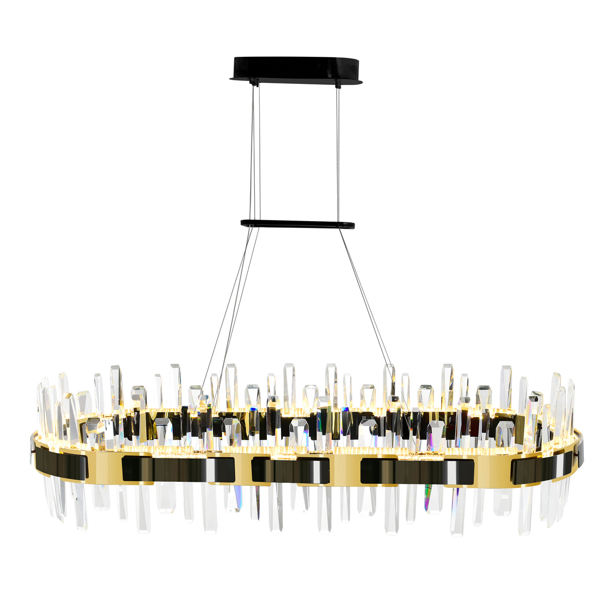 Aya Integrated LED 43in Pearl Black Chandelier