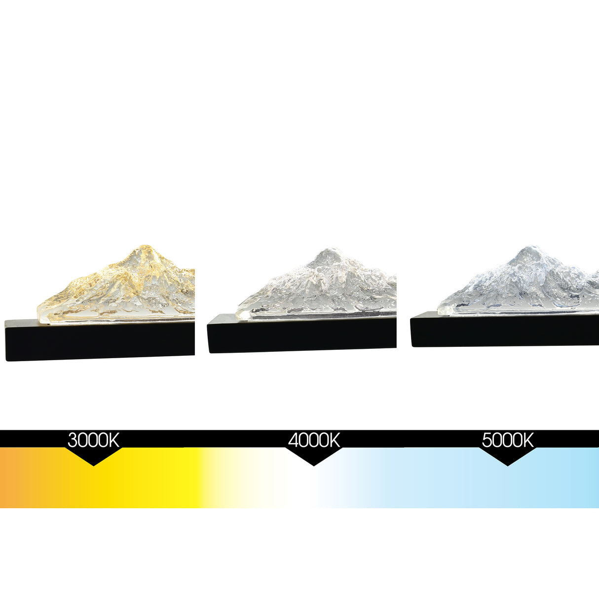 Himalayas Integrated LED 26in Black Vanity Light with Handcrafted Glass