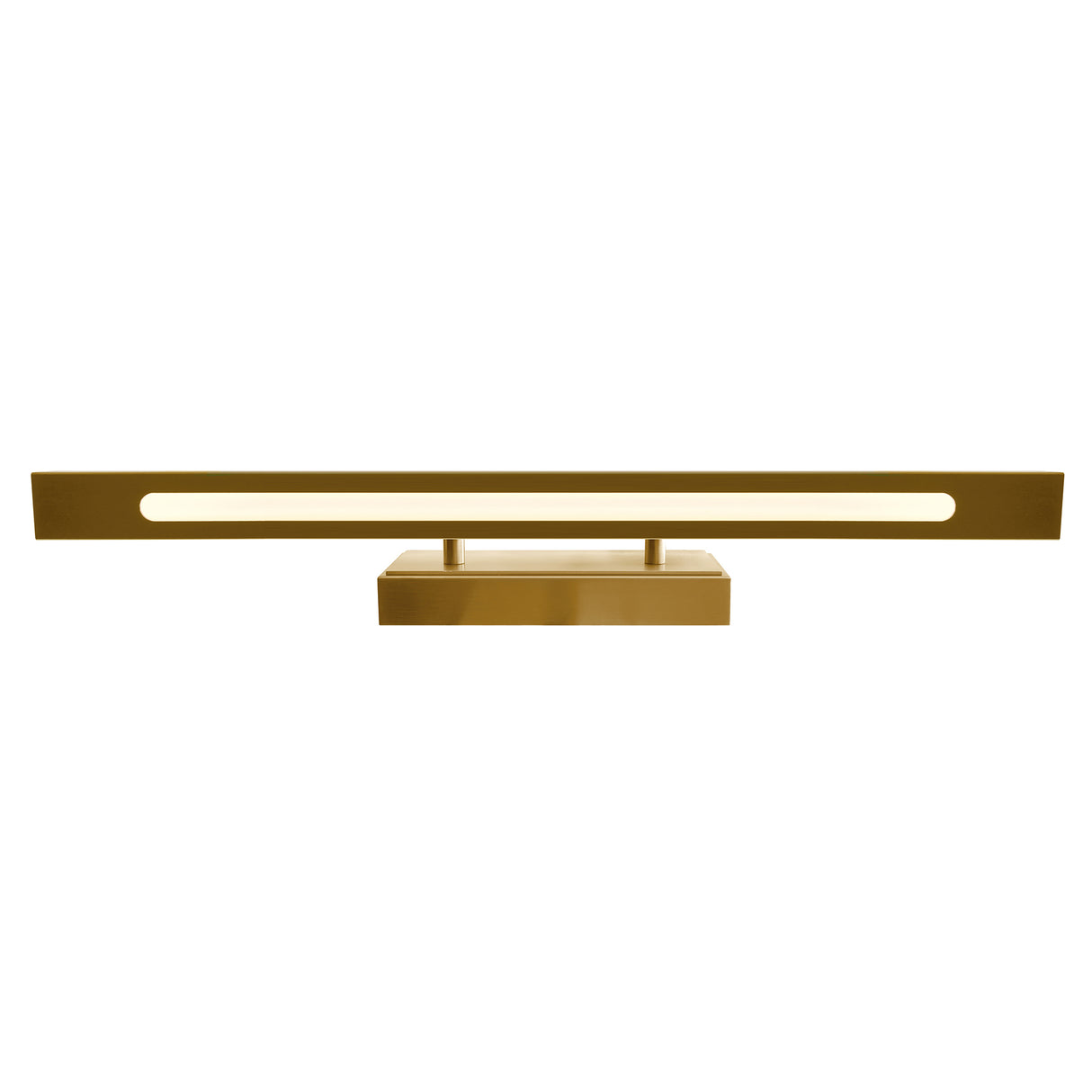 Himalayas Integrated LED 26in Brass Vanity Light with Handcrafted Glass