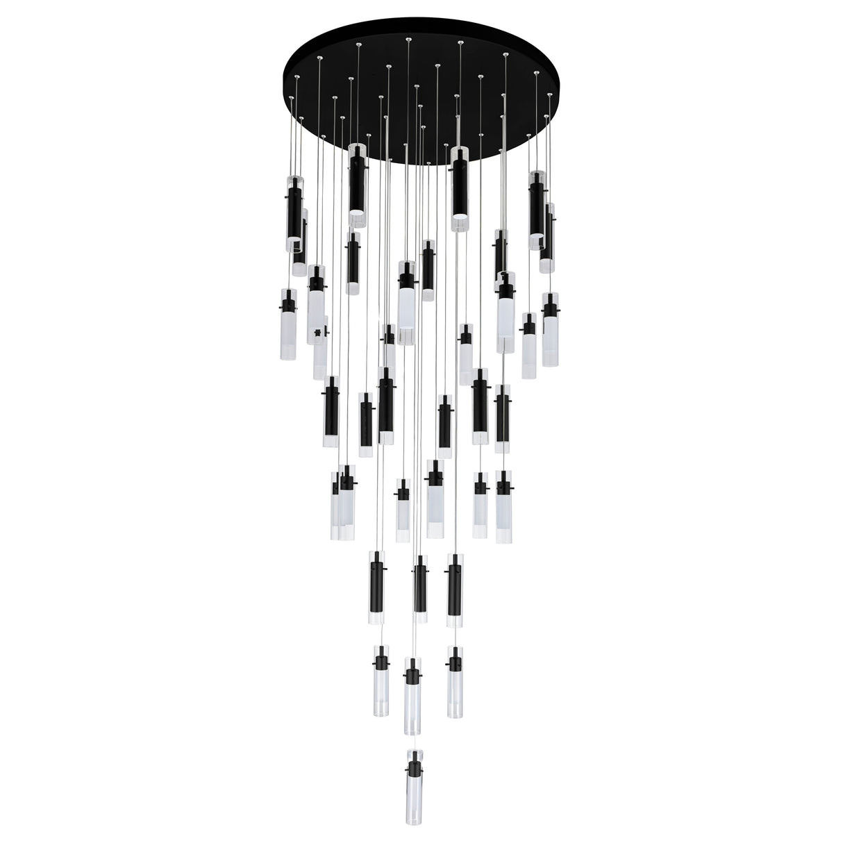 Olinda Integrated LED 33in Black Chandelier