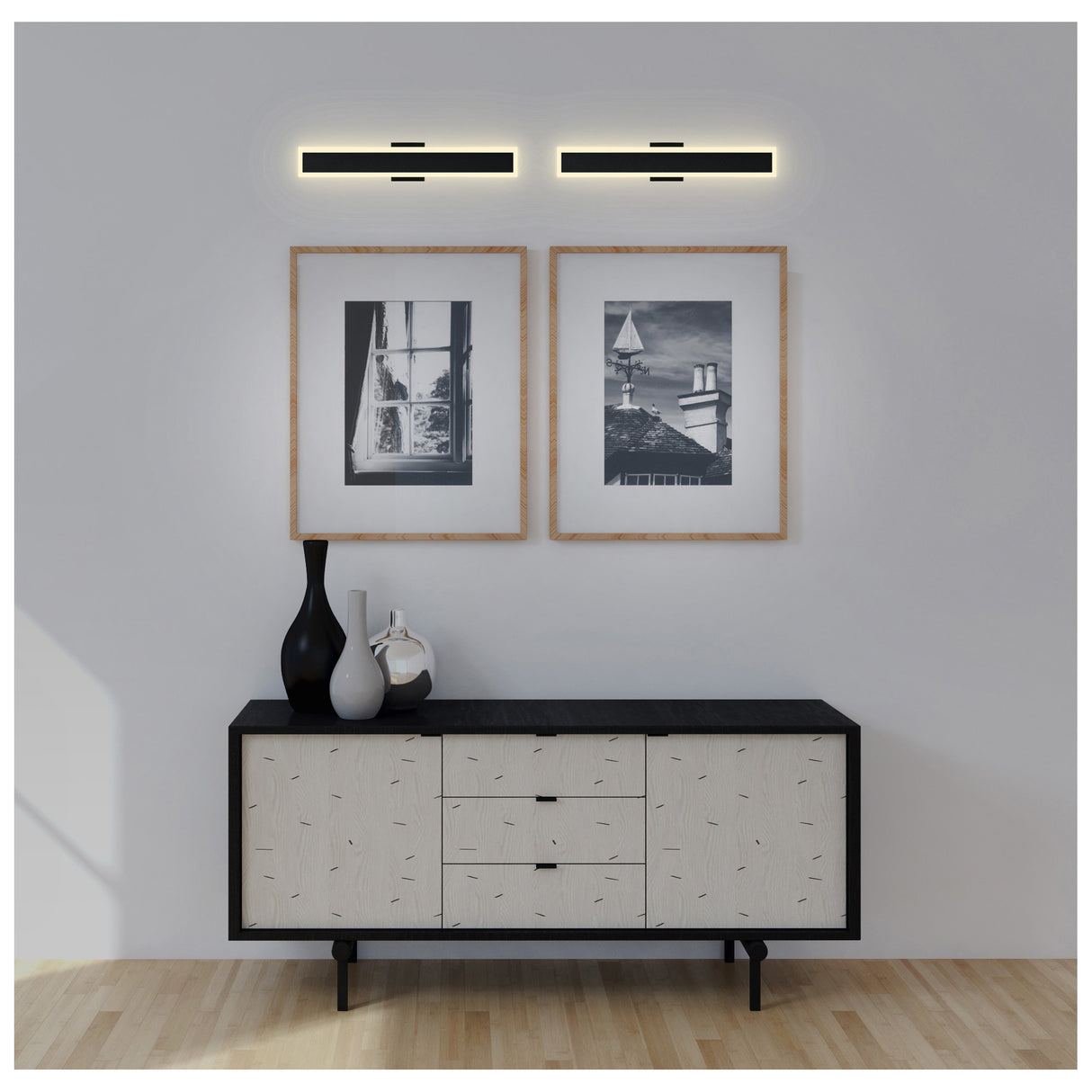 Malibu Integrated LED 32in Black Outdoor Wall Light