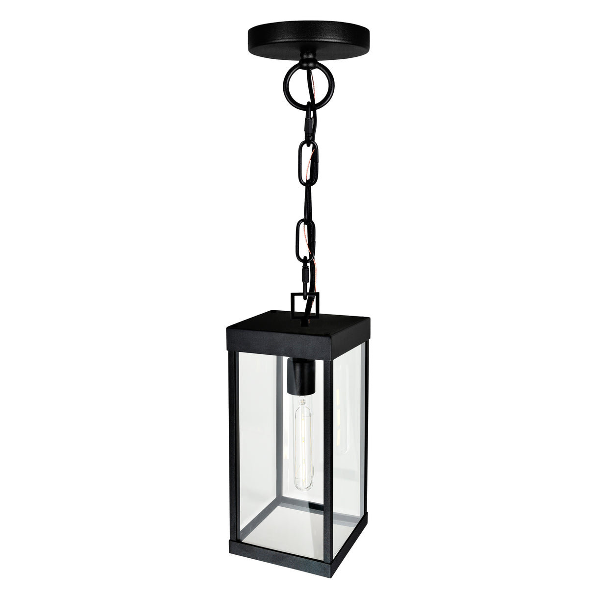 Windsor 1 Light Black Outdoor Pendant