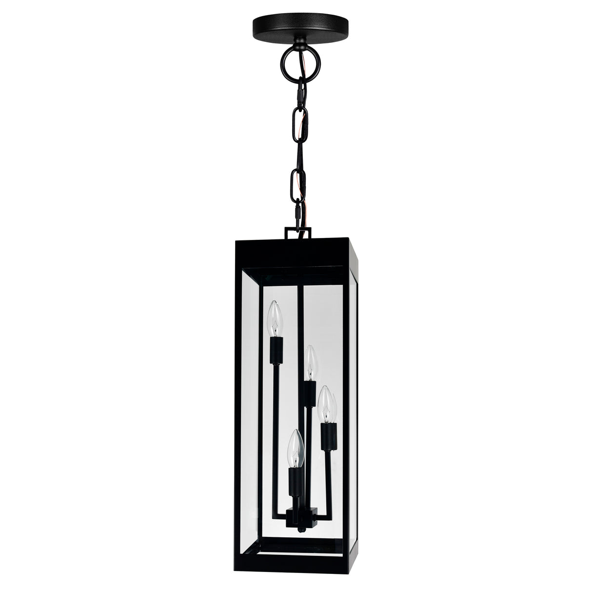 Windsor 4 Light Black Outdoor Pendant