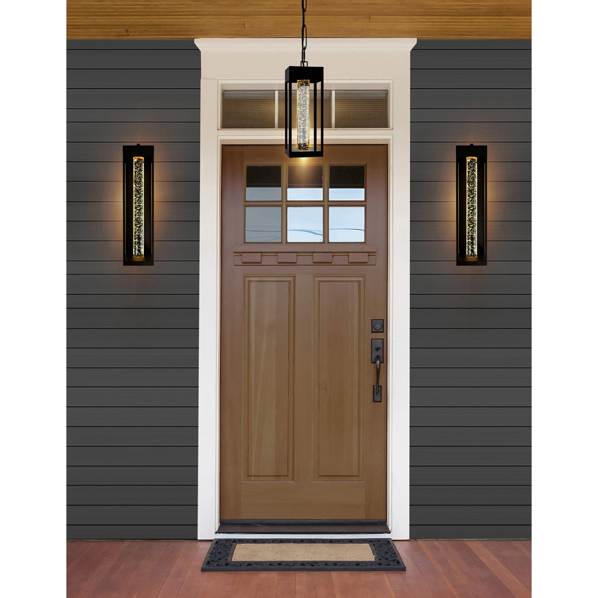 Rochester Integrated LED Black Outdoor Pendant