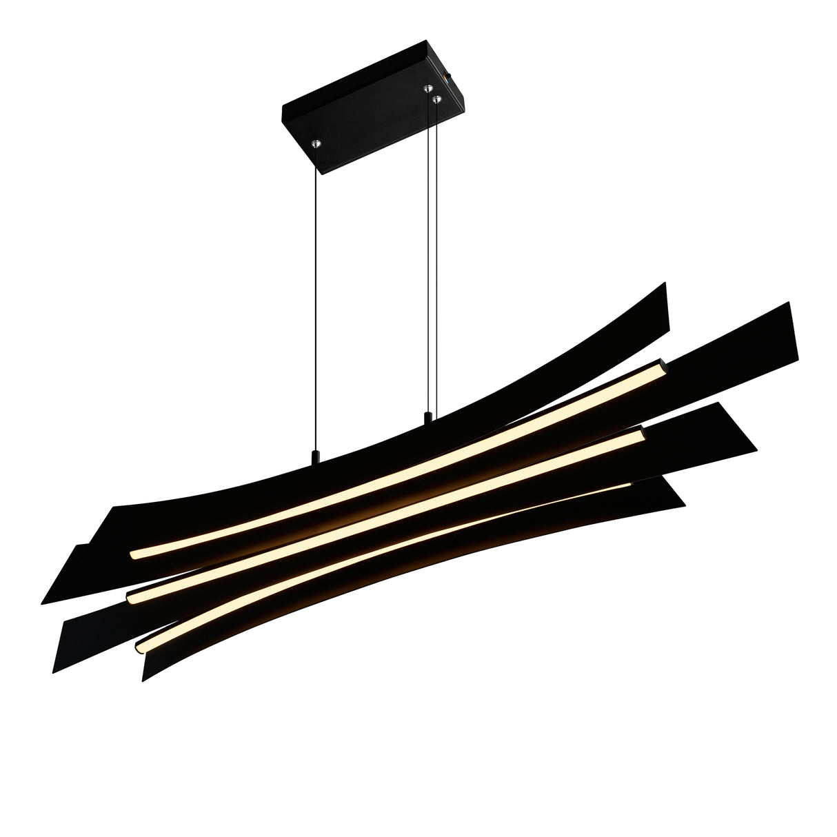 Candora Integrated LED 50in Black Chandelier