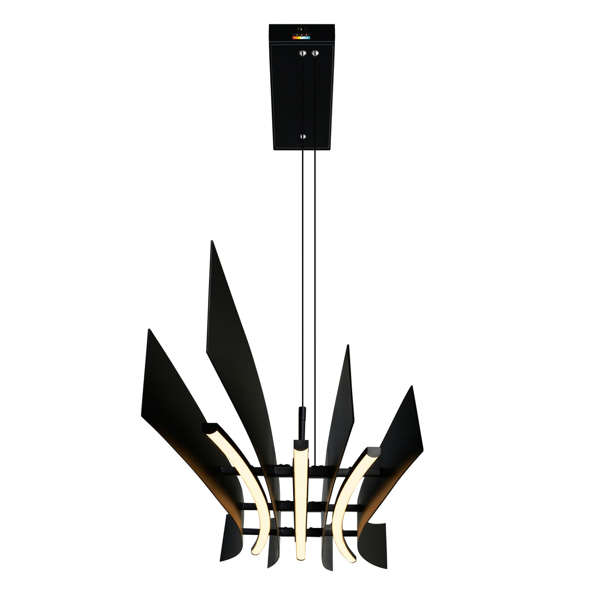 Candora Integrated LED 72in Black Chandelier