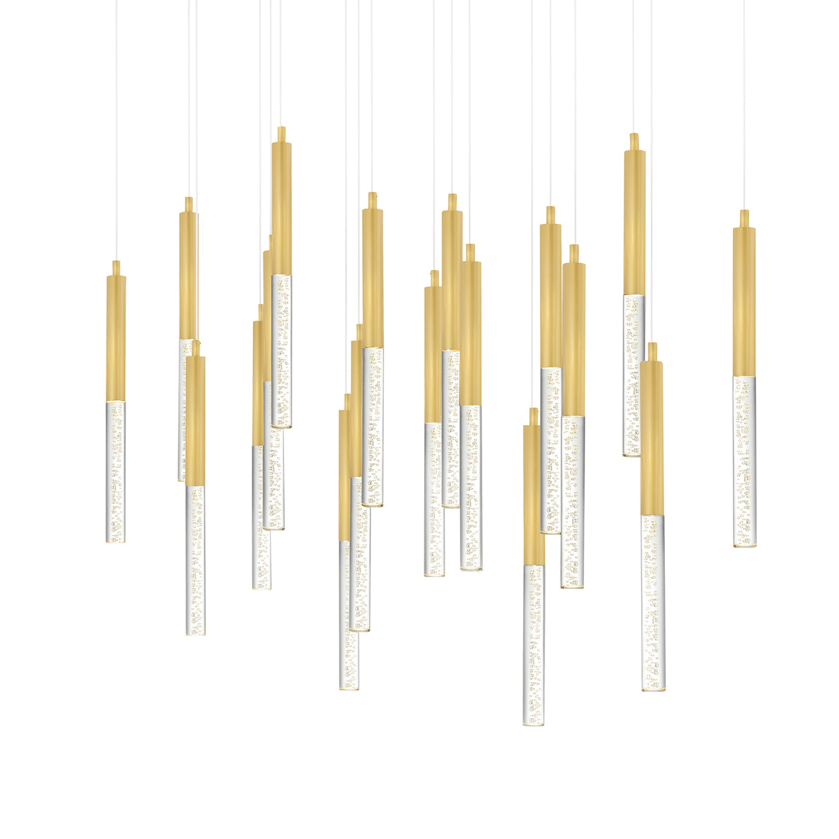 Dragonswatch Integrated LED 48in 18 Pendant Satin Gold Chandelier